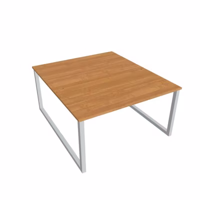 Pracovný stôl UNI O, 140x75,5x160 cm, jelša/sivá