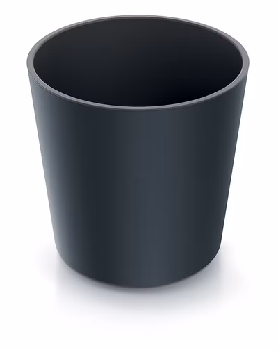 Kvetináč URBI ROUND s vložkou 30 cm - farba: antracitová