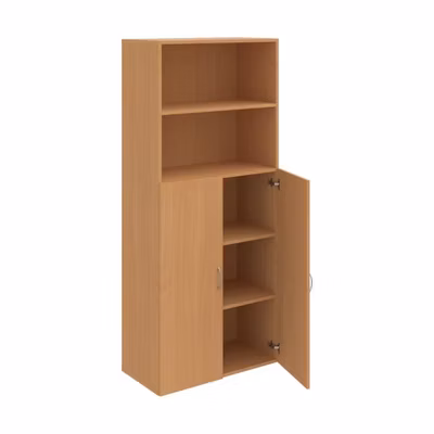 Policová skriňa Drive, 80x185x42 cm, buk/buk