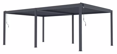 Bioklimatická pergola G21 Austin 6x4 m, antracitová hliníková