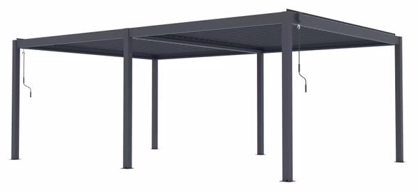 Bioklimatická pergola G21 Austin 6x4 m, antracitová hliníková