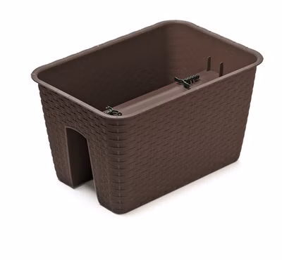 Kvetináč na zábradlie RATOLLA 40 cm - farba: umbra