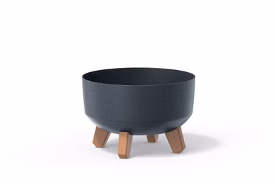 Kvetináč GRACIA LOW ECO WOOD 23,5 cm - farba: antracitová ECO