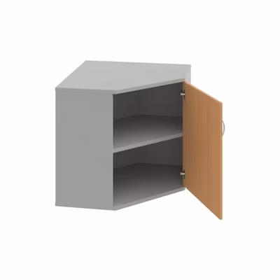 Policová skriňa Strong , 80x76,8x40 cm, buk/sivá