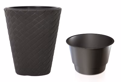 Kvetináč MATUBA s vložkou 30 cm - farba: antracitová