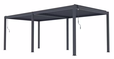 Bioklimatická pergola G21 Austin 6x3 m, antracitová hliníková