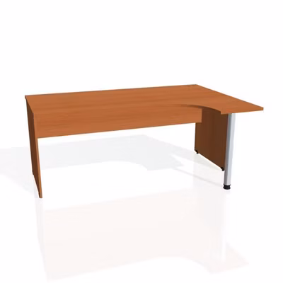 Pracovný stôl Gate, ergo, ľavý, 180x75,5x120 cm, čerešňa/čerešňa