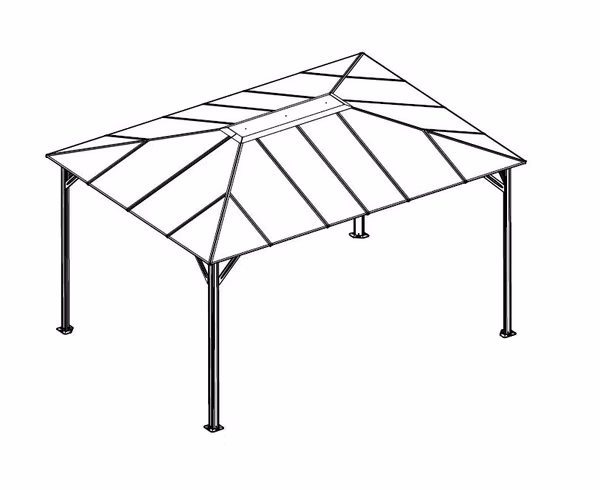 Náhradné presklenie pre altán LANITPLAST 43 číre PC 6 mm LG4331