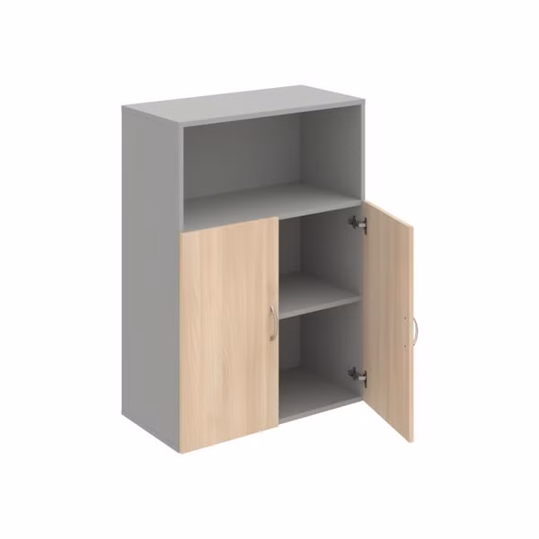 Policová skriňa Drive, 80x111x42 cm, agát/sivá