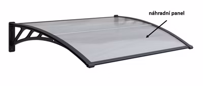 ROJA Panel polykarbonátu pre vchodový prístrešok 1146x389mm