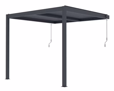 Bioklimatická pergola G21 Trenton 3x3 m, antracitová hliníková