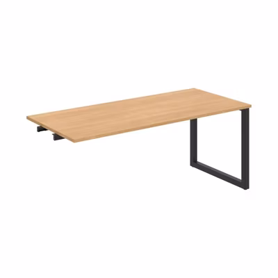 Rokovací stôl UNI O, k pozdĺ. reťazeniu, 180x75,5x80 cm, dub/čierna