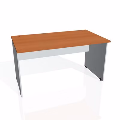 Pracovný stôl Gate, 140x75,5x80 cm, čerešňa/sivý