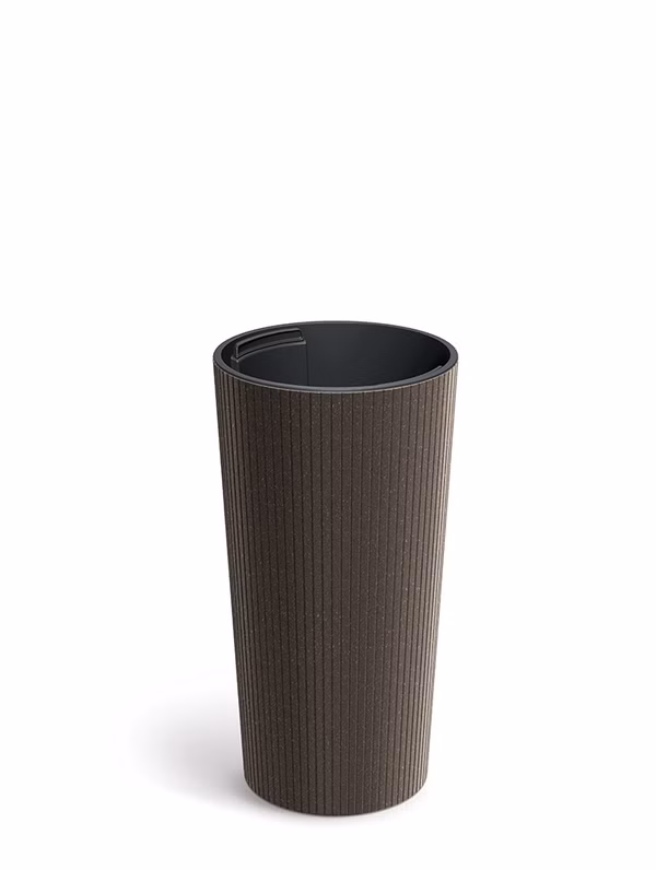 Kvetináč LAMIA SLIM ECO WOOD 20 cm - farba: káva ECO