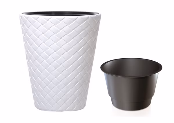 Kvetináč MATUBA s vložkou 30 cm - farba: biela