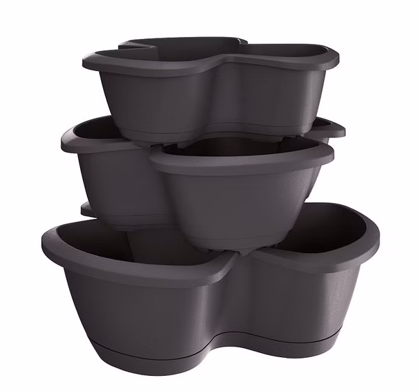 Kvetináč na bylinky RESPANA TRIO 47 cm - farba: antracitová