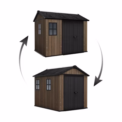 Záhradný domček Keter Apex 7,5 x 9 Walnut, s podlahou