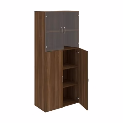 Policová skriňa Drive, 80x185x42 cm, orech/orech