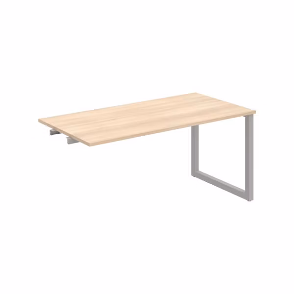 Rokovací stôl UNI O, k pozdĺ. reťazeniu, 160x75,5x80 cm, agát/sivá