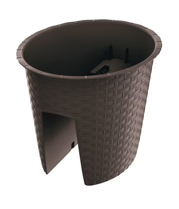Kvetináč na zábradlie RATOLLA OVAL 29,8 cm - farba: umbra