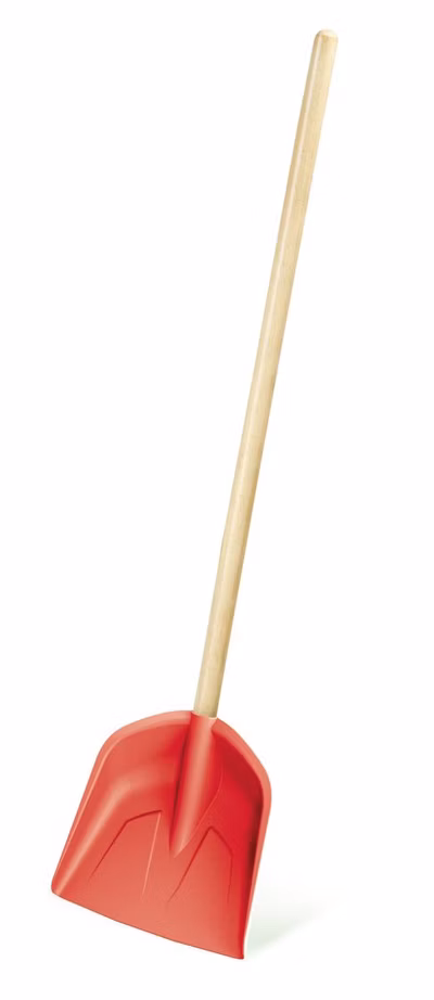 Detská lopata LOAD BABY s drevenou násadou 74 cm - farba: koralová