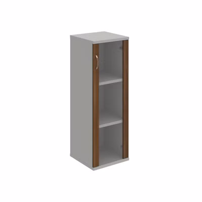 Policová skriňa Strong P, 40x115,2x40 cm, orech/sivá