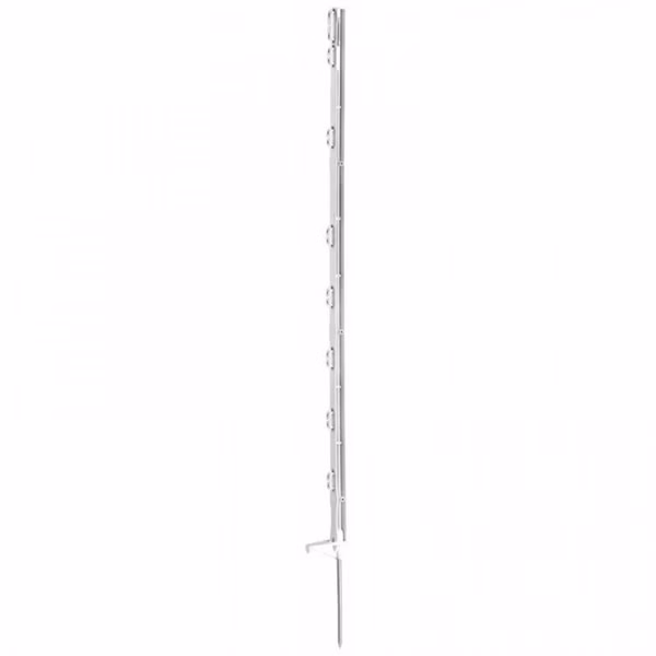 Tyčka - stĺpik pre elektrický ohradník, plastová biela, 105 cm, 1 nášľapka