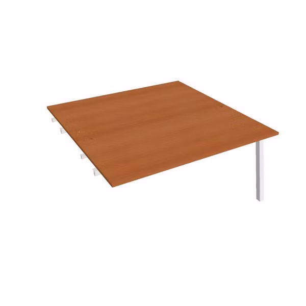 Pracovný stôl UNI A, k pozdĺ. reťazeniu, 160x75,5x160 cm, čerešňa/biela