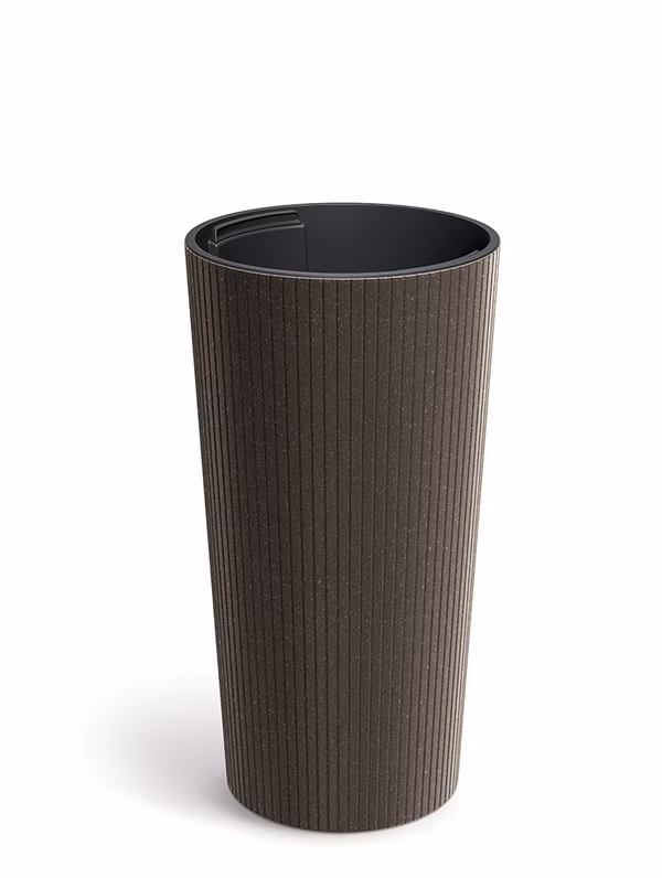 Kvetináč LAMIA SLIM ECO WOOD 25 cm - farba: káva ECO