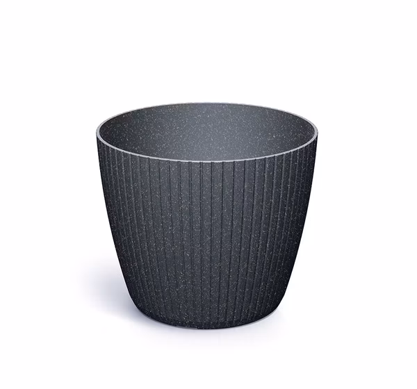 Kvetináč LAMIA ECO WOOD 13,8 cm - farba: antracitová ECO