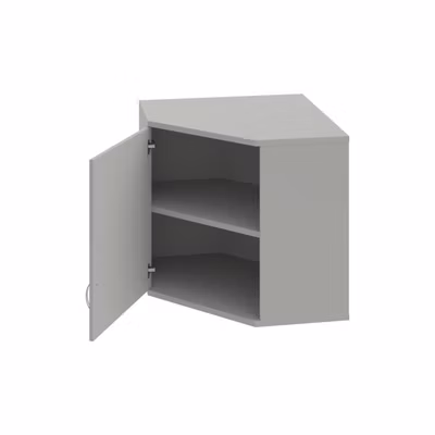 Rohová skriňa Strong, L, horná, 80x76,8x40 cm, sivá/sivá