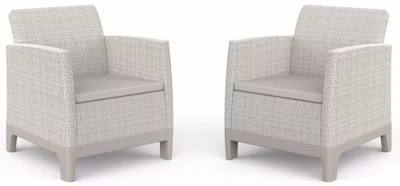 KETER SCANDI FORMA DUO SET - Pebble grey/Soft biege