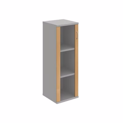 Policová skrinka L Strong, 40x115,2x40 cm, dub/sivá