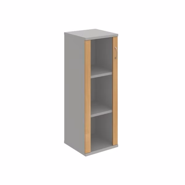 Policová skrinka L Strong, 40x115,2x40 cm, dub/sivá