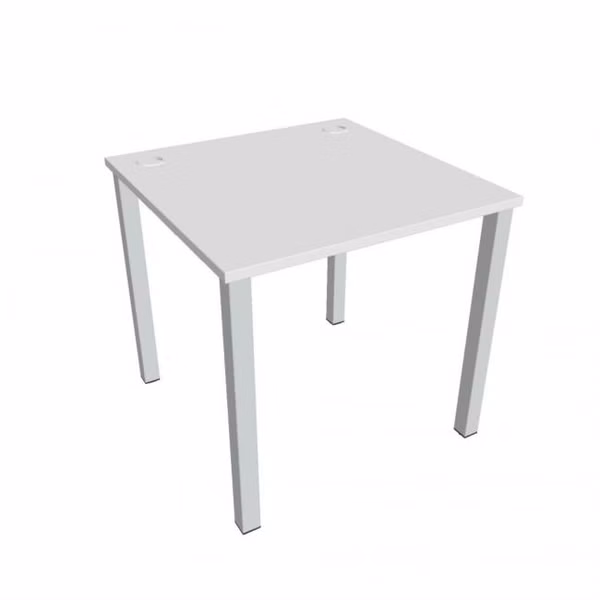 Pracovný stôl Uni, 80x75,5x80 cm, biela/sivá
