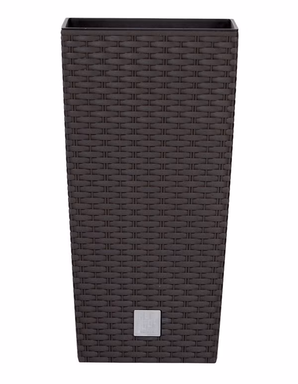 Kvetináč RATO SQUARE s vložkou 20 cm - farba: umbra