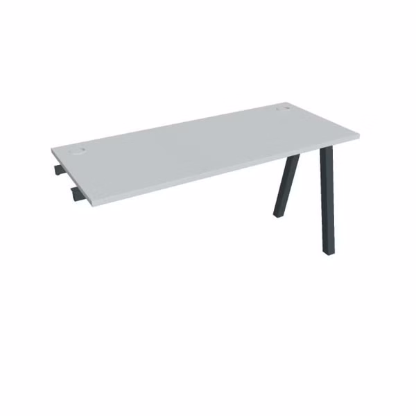 Pracovný stôl UNI A, k pozdĺ. reťazeniu, 140x75,5x60 cm, sivá/čierna