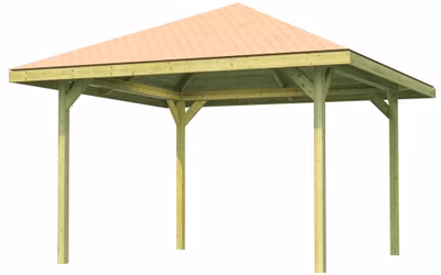 WEKA Drevený záhradný altánok 651 (380 x 380 x 299 cm)