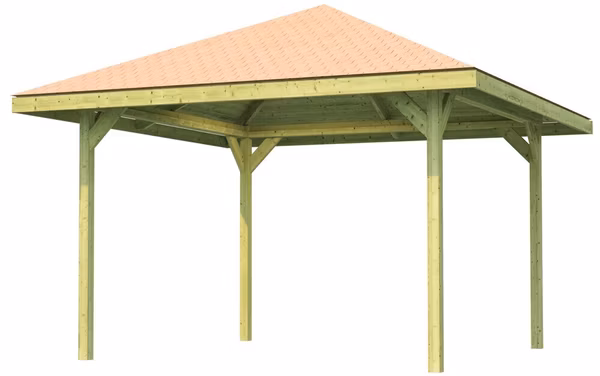 WEKA Drevený záhradný altánok 651 (380 x 380 x 299 cm)