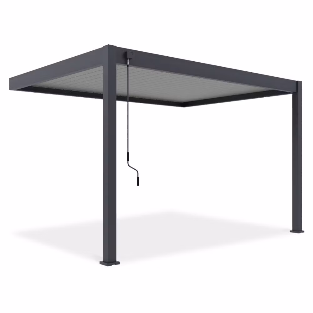 Gutroof ELEGANCE WALL hliníková pergola 3 x 4 m, antracit/svetlosivá