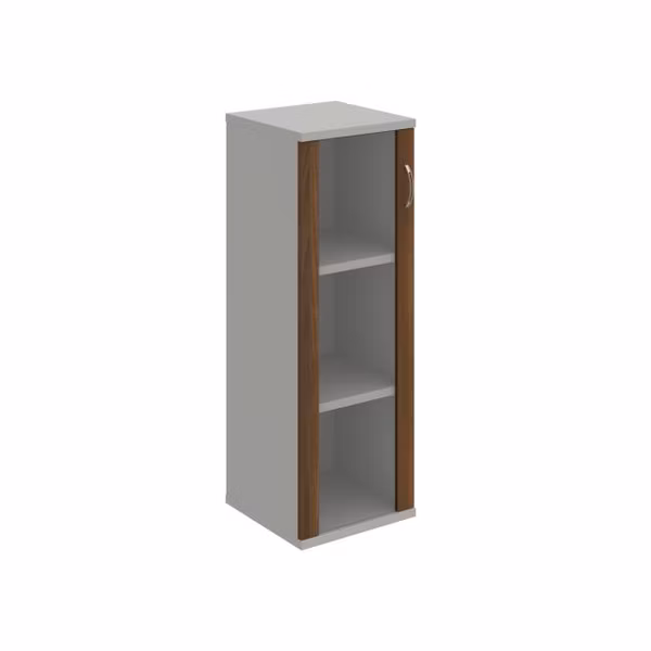 Policová skriňa Strong L, 40x115,2x40 cm, orech/sivá