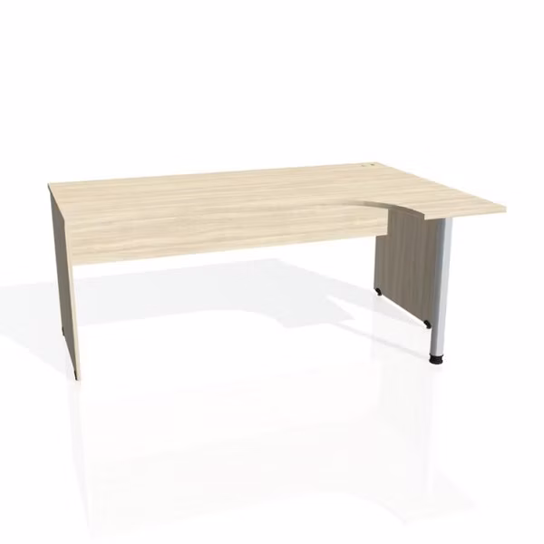 Pracovný stôl Gate, ergo, ľavý, 180x75,5x120 cm, agát/agát