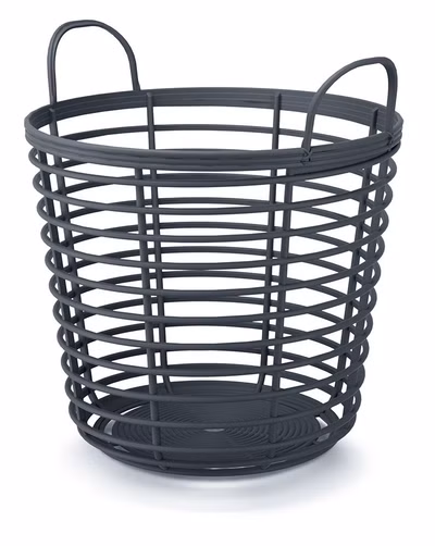 Kôš ZANZI BASCET s držadlami 43 cm - farba: antracitová