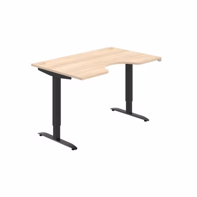 Pracovný stôl Motion Ergo, ZO, 2S, 140x70,5-120,5x90 cm, agát/čierna