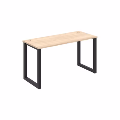 Pracovný stôl UNI O, 140x75,5x60 cm, agát/čierna