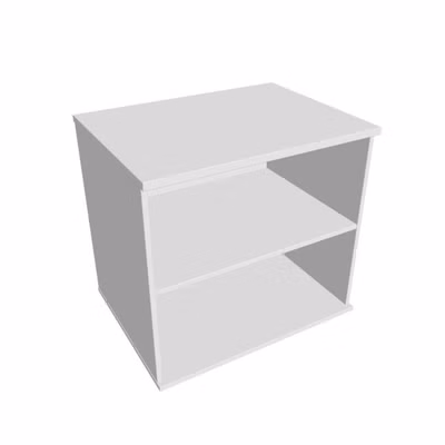 Prídavná skriňa k stolu Hobis, 80x75,5x60 cm, biela