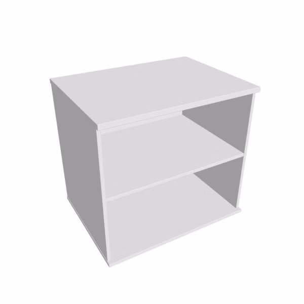 Prídavná skriňa k stolu Hobis, 80x75,5x60 cm, biela