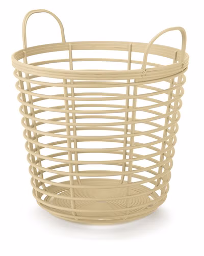 Kôš ZANZI BASCET s držadlami 43 cm - farba: slama