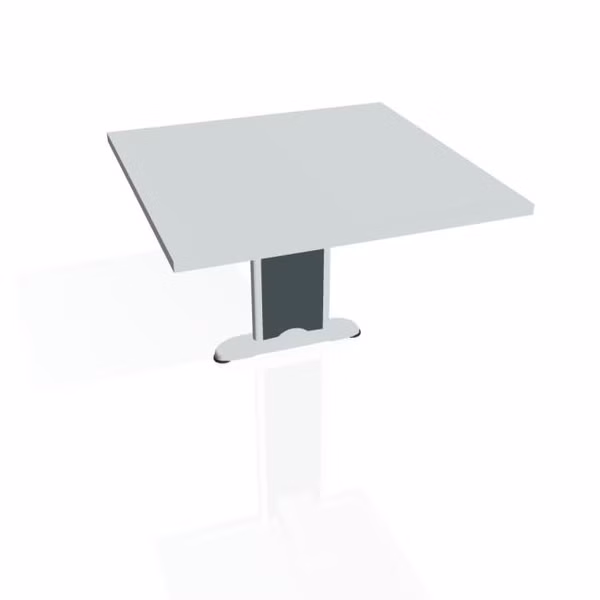 Doplnkový stôl Cross, 80x75,5x80 cm, sivá/kov