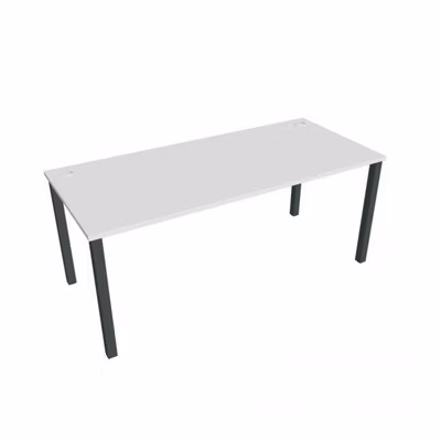 Pracovný stôl Uni, 180x75,5x80 cm, biela/čierna